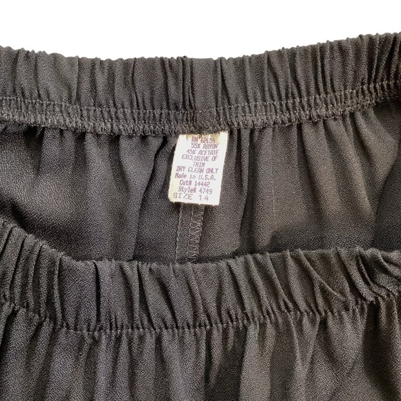 Vintage 80s/90s Periwinkle by B. David Black Skirt Suit Set Gold Trim NWT Formal - Picture 10 of 15